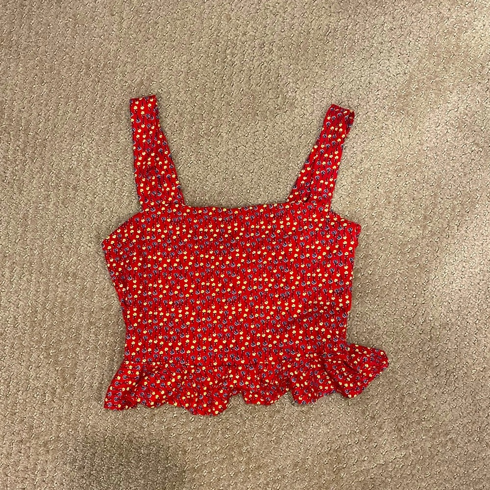 Forever 21 Knit Rust Red Crop Top